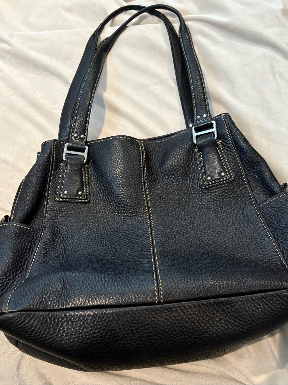 Fossil Black Pebbled Leather Shoulder Bag